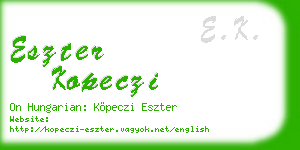 eszter kopeczi business card